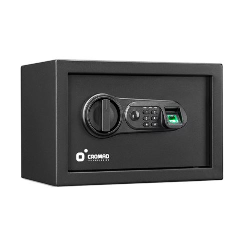 Cromad Caja Fuerte Electronica - Alto Nivel de Seguridad - De 4 a 8 Digitos - Huella Dactilar - Bisa