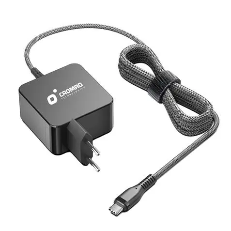Cromad CR1204 Cargador Universal de Pared para Portatil USB-C 65W - Carga Rapida PD 3.0 - Cable de 1