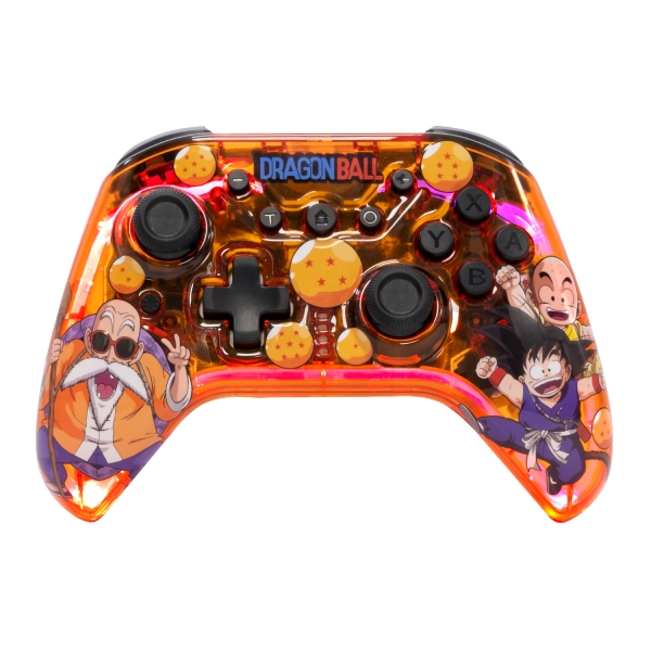 FR-TEC Dragon Ball Z Kame Mando/Gamepad Bluetooth para PC, Nintendo Switch - Translucido con Ilumina