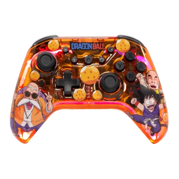 FR-TEC Dragon Ball Z Kame Mando/Gamepad Bluetooth para PC, Nintendo Switch - Translucido con Ilumina