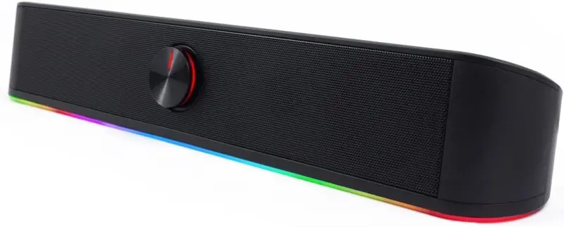 DeepGaming Barra de Sonido 6W - Jack 3.5mm - Bluetooth 5.0 -  Cable de 1.0m - Iluminaci�n RGB - Colo