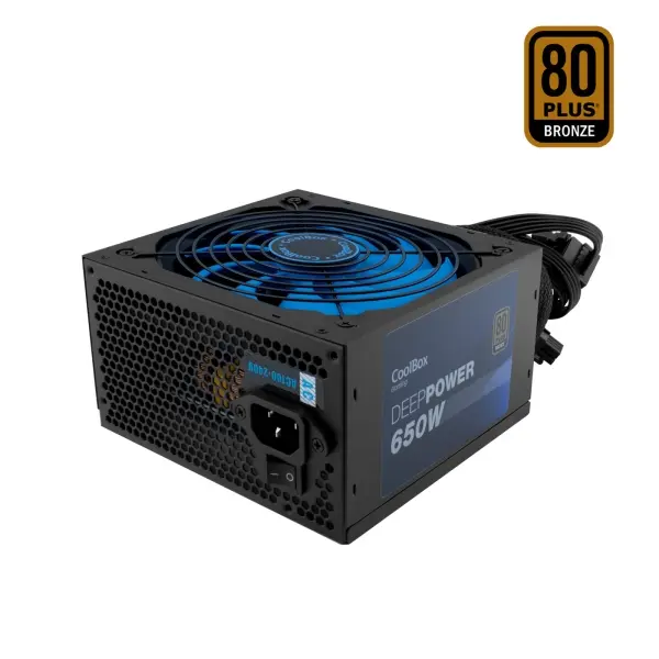Coolbox DeepPower Fuente de Alimentacion 80 Plus Bronze 650W ATX - PFC Activo - Modo Silencioso - Ve