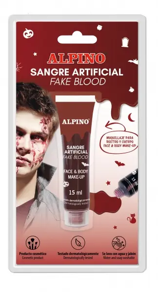 Alpino Bote de Sangre Artificial 15ml - Textura Viscosa - Color Realista - Testado Dermatologicament