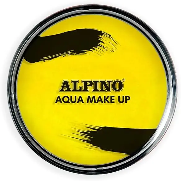 Alpino Aqua Make-up Polvera de Maquillaje Facial Acuarelable - Se Lava con Agua y Jabon - Color Amar