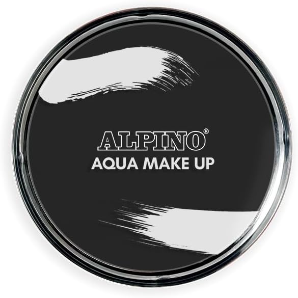 Alpino Aqua Make-up Polvera de Maquillaje Facial Acuarelable - Se Lava con Agua y Jabon - Color Negr