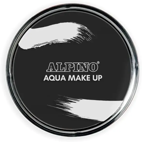Alpino Aqua Make-up Polvera de Maquillaje Facial Acuarelable - Se Lava con Agua y Jabon - Color Negr