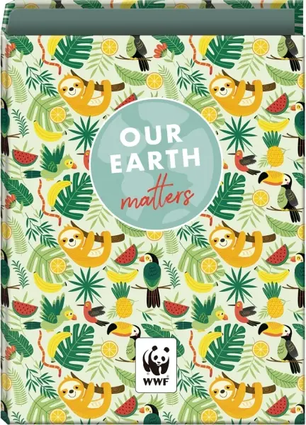 Dohe WWF Tropic Carpeta de 4 Anillas Mixtas de 40mm - Formato Folio - Cubierta en Carton Forrado Pla