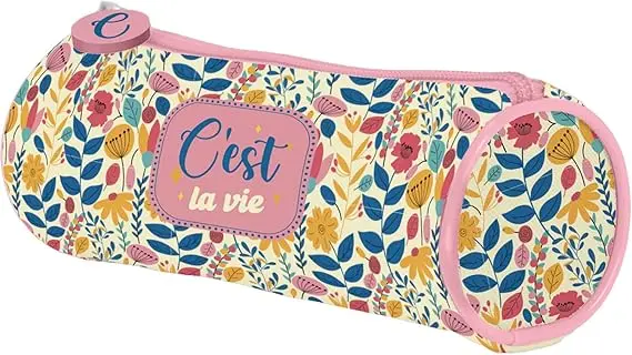 Dohe C`est la Vie Portatodo Simple Redondo - Cierre con Cremallera y Tirador de Goma
