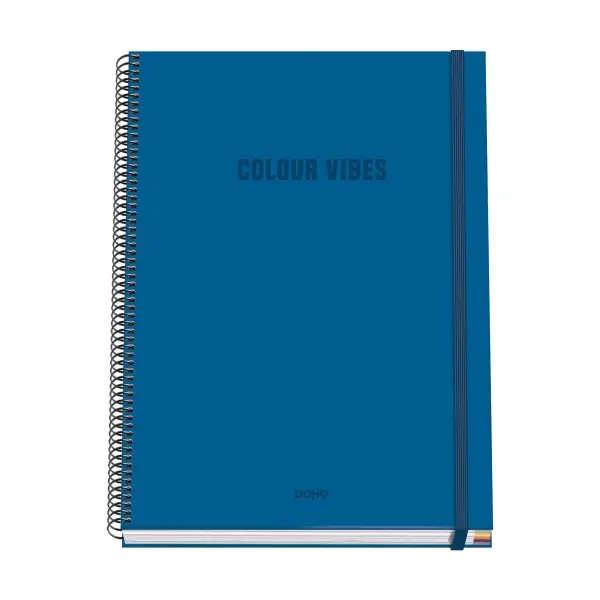 Dohe Colour Vives Cuaderno Espiral A4 100 Hojas Microperforadas Cuadricula 5mm - Tapa Dura Carton Fo