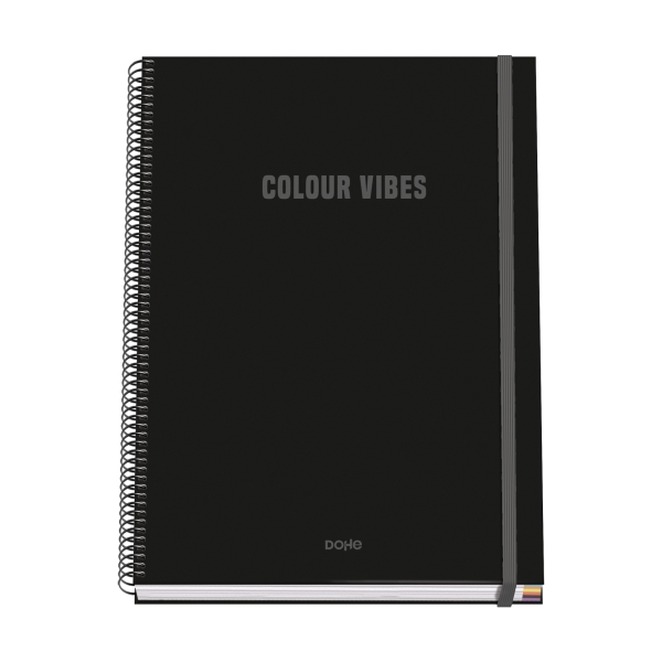Dohe Colour Vives Cuaderno Espiral A4 100 Hojas Microperforadas Cuadricula 5mm - Tapa Dura Carton Fo