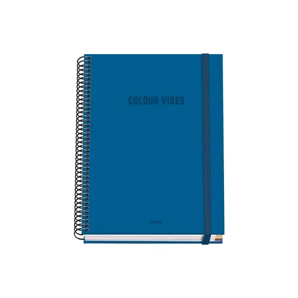 Dohe Colour Vives Cuaderno Espiral A5 100 Hojas Cuadricula 5mm - Tapa Dura Impresa a todo Color y Pl