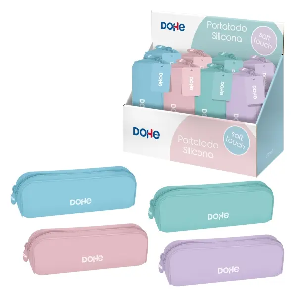 Dohe Serenity Expositor con 8 Portatodos Simples de Silicona - Cierre con Cremallera y Tirador de Go