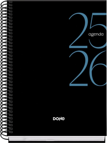 Dohe System Agenda Escolar 25/26 Espiral A5 - Semana Vista - Papel 70g/m2 - Cubierta de Carton Plast