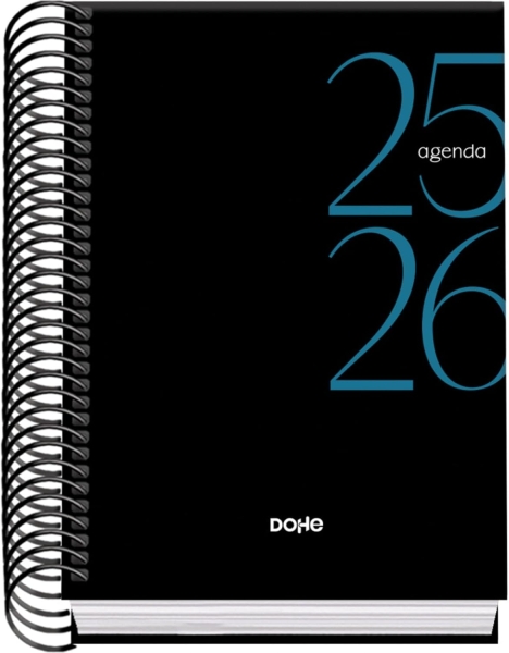 Dohe System Agenda Escolar 25/26 Espiral A6 - Dia Pagina - Papel 70g/m2 - Cubierta de Carton Plastif