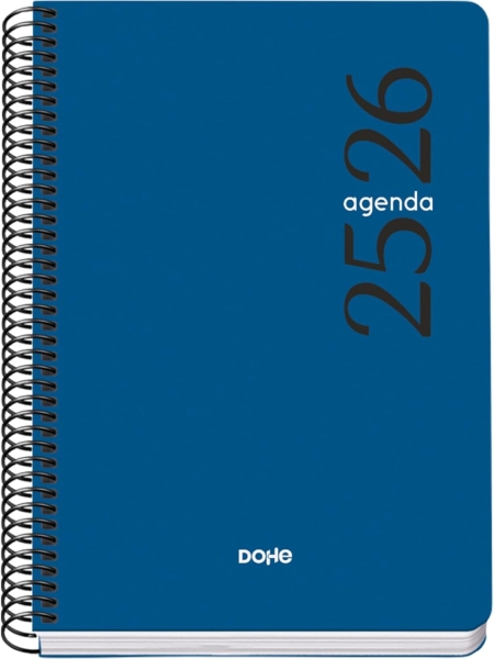 Dohe Esencial Agenda Escolar 25/26 Espiral A5 - Semana Vista - Papel 70g/m2 - Cubierta en Polipropil