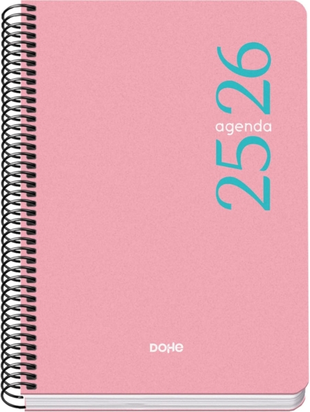 Dohe Esencial Agenda Escolar 25/26 Espiral A5 - Semana Vista - Papel 70g/m2 - Cubierta en Polipropil