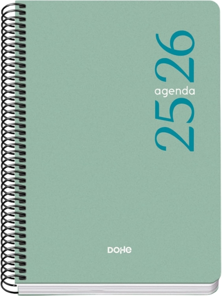 Dohe Esencial Agenda Escolar 25/26 Espiral A5 - Semana Vista - Papel 70g/m2 - Cubierta en Polipropil