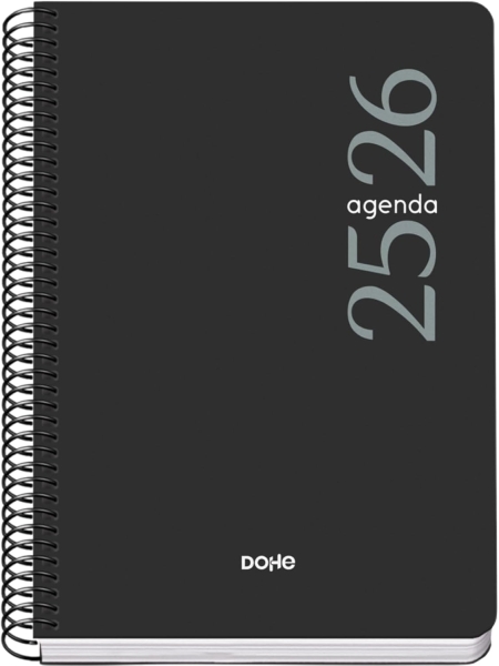 Dohe Esencial Agenda Escolar 25/26 Espiral A5 - Semana Vista - Papel 70g/m2 - Cubierta en Polipropil