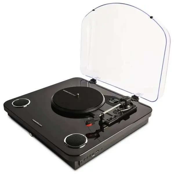 Energy Sistem BlackSpin Tocadiscos Bluetooth con Altavoces 10W - Funcion Auto-Stop - Grabacion USB -