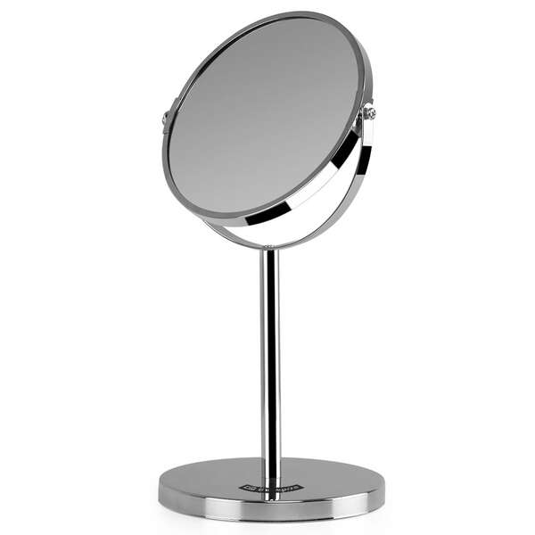 Orbegozo ES 5100 Espejo Cosmetico Multiorientable - Base Antideslizante - Acabado Cromado - Doble Ca