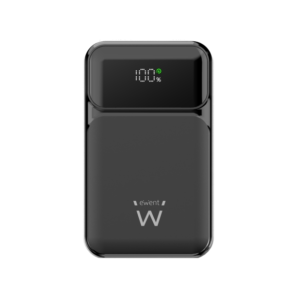 Ewent EW1164 Powerbank 20000mAH 65W PD - USB-A, USB-C - Pantalla LED - Color Negro