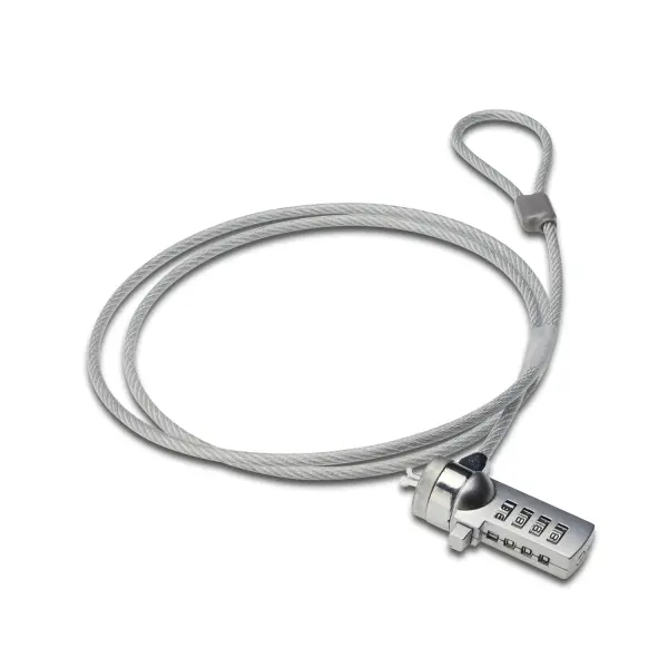 Ewent EW1241 Candado para Portatil con Combinacion - cable 1.5m - Color Plata