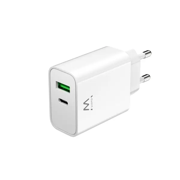 Ewent Cargador USB-C 30W - Carga Rapida y Segura - 1x USB-A - Color Blanco