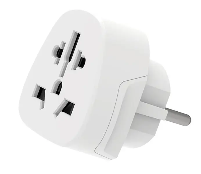 Ewent EW1480 Adaptador de Viaje Universal - USA, UK, AUS y Europa a Schuko - Color Blanco