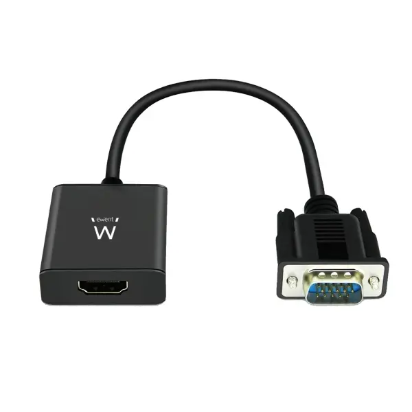 Ewent EW9866 Convertidor VGA a HDMI con Audio - Resolucion Maxima de 1920 x 1200 pixeles - No Driver