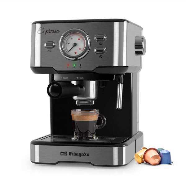 Orbegozo Cafetera Espresso EX 5500 Orbegozo - Intenso Cafe Cremoso con Aroma a Grano Recien Molido -