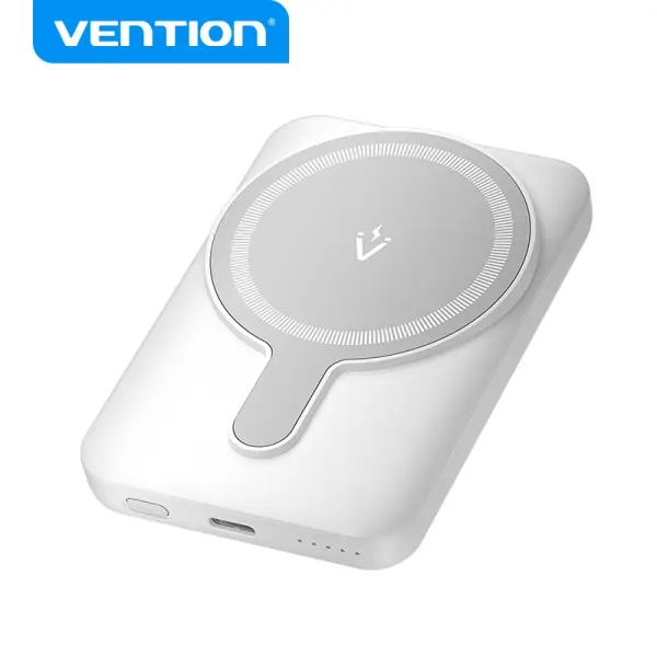 Vention PowerBank 5000mAh Magnetico Inalambrico - USB-C Dual - 20W - Display Luminoso - Carga Rapida