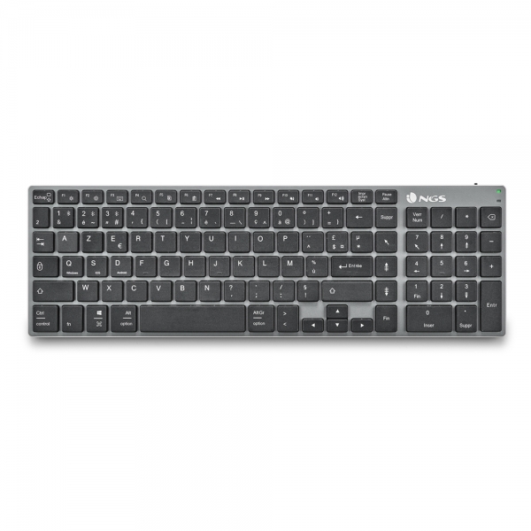 NGS Fortune-BT Teclado Multidispositivo Inalambrico USB Bluetooth - Layout Frances - Silencioso - Te