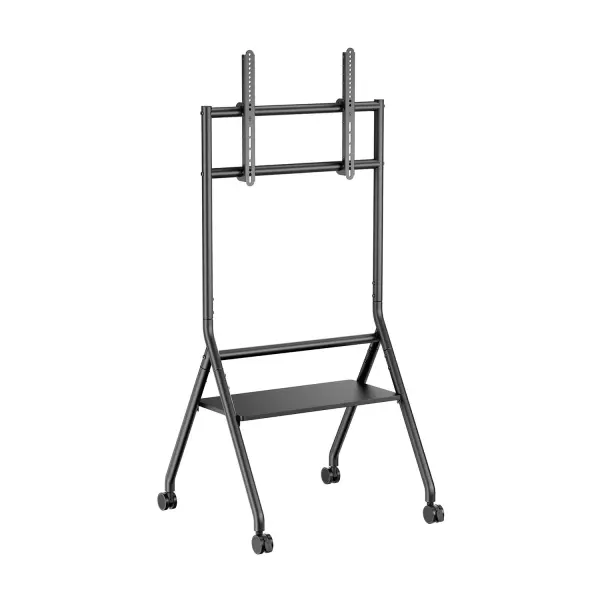 Aisens Soporte de Suelo ECO con Rueda - 1 Bandeja para Pantalla Interactiva/TV 80kg de 37-86 - Color