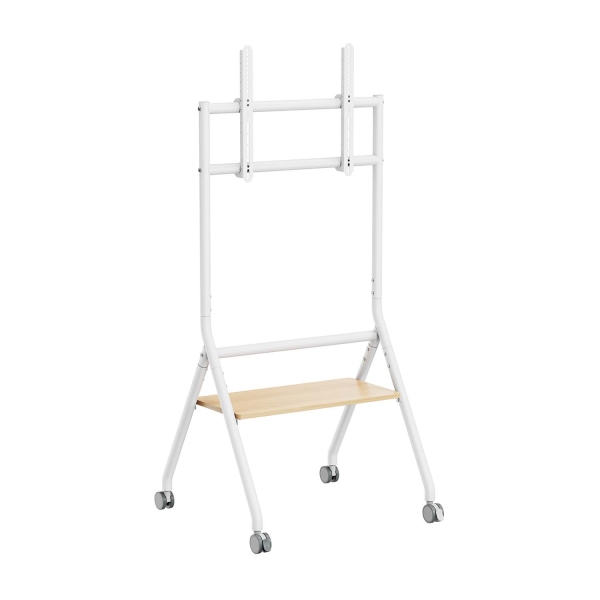 Aisens Soporte de Suelo ECO con Rueda - 1 Bandeja para Pantalla Interactiva/TV 80kg de 37-86 - Color