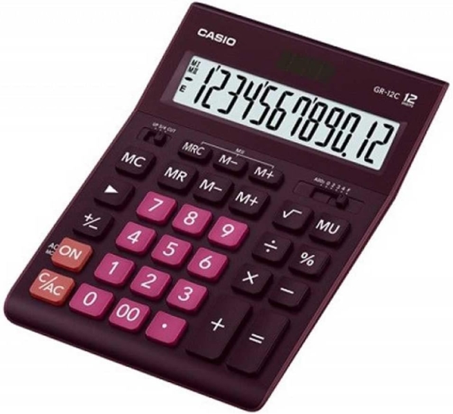 Casio GR-12C Calculadora de Sobremesa de 12 Digitos - Pantalla Extragrande - Simbolos de Comando de 