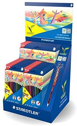 Staedtler Noris Colour 185 Expositor con 20 Estuches de Lapices de Colores - Dise�o Hexagonal -  - C