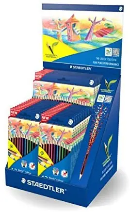 Staedtler Noris Colour 185 Expositor con 20 Estuches de Lapices de Colores - Dise�o Hexagonal -  - C