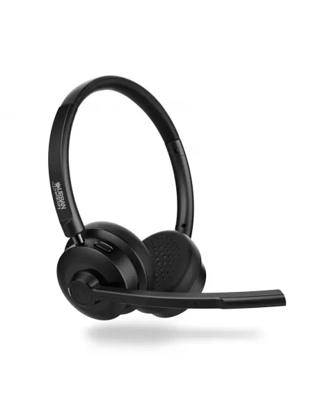 Urban Factory Movee Auriculares Supraaurales de Diadema para Conferencia - Bluetooth 5.3 - Color Neg