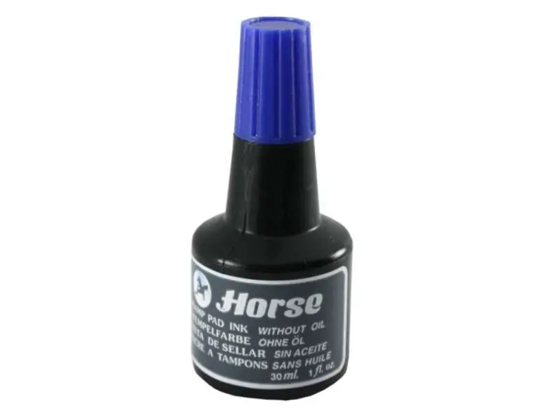 Horse Bote de Tinta para Tampon 30ml - Sin Aceite - Color Azul