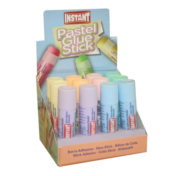 Instant Pastel Barra de Pegamento 20grs - Apto para Uso Infantil y/o Domestico - Lavable - Sin Disol