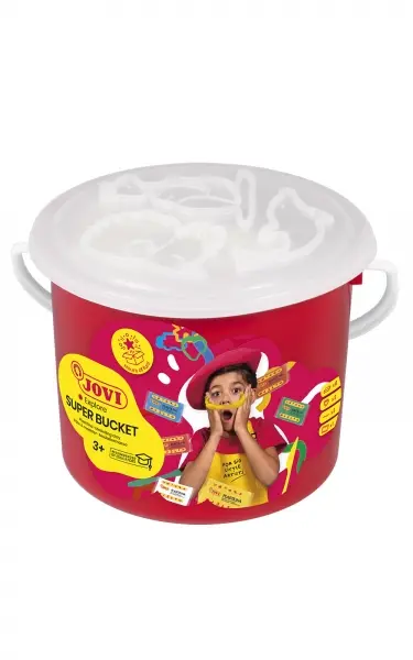 Jovi Super Bucket Pack 6 Pastillas de Plastilina 50gr + Accesorios - Pasta Vegetal - No Se Seca - si