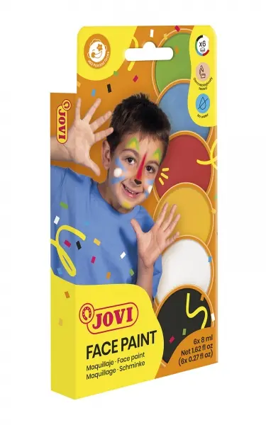 Jovi Estuche de 6 Botes Maquillaje Crema - Hipoalergenico - Base Grasa - Facil Aplicacion y Retiro -