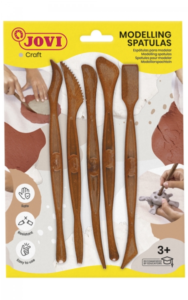 Jovi Modelling Spatulas Skin Pack 5 Modeladores para Arcilla, Barro y Plastilina - Herramientas de M