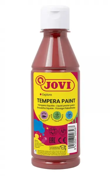 Jovi Tempera Paint Tempera Liquida 250ml - Base Agua - Lista para Usar - Alto Poder Cubriente - Seca