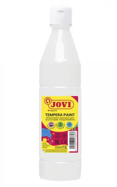Jovi Tempera Paint Tempera Liquida 500ml - Base Agua - Lista para Usar - Alto Poder Cubriente - Seca