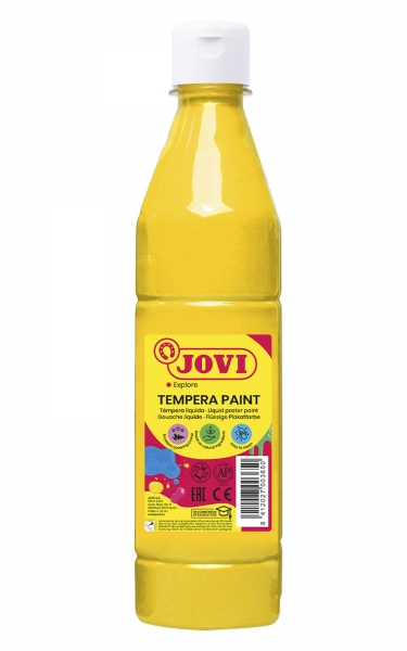Jovi Tempera Paint Tempera Liquida 500ml - Base Agua - Lista para Usar - Alto Poder Cubriente - Seca