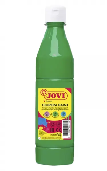 Jovi Tempera Paint Tempera Liquida 500ml - Base Agua - Lista para Usar - Alto Poder Cubriente - Seca