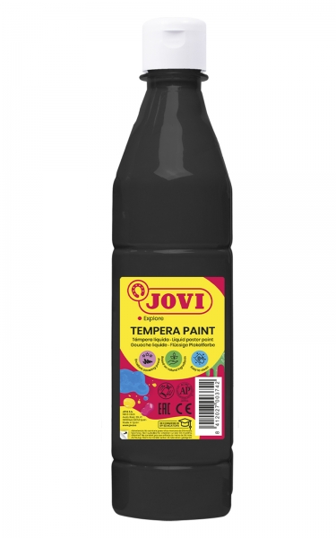 Jovi Tempera Paint Tempera Liquida 500ml - Base Agua - Lista para Usar - Alto Poder Cubriente - Seca