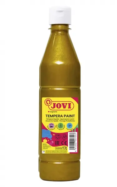 Jovi Tempera Paint Tempera Liquida 500ml - Base Agua - Lista para Usar - Alto Poder Cubriente - Seca