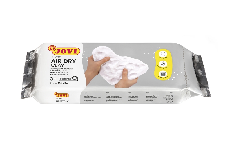 Jovi Air Dry Pasta para Modelar 500gr - Endurecible al Aire - Tacto Fresco - Facil de Moldear - Mult